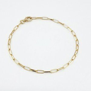 14k Gold Plated Sterling Silver paperclip Link